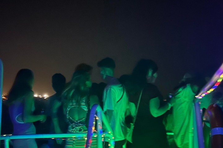 a person standing on a stage